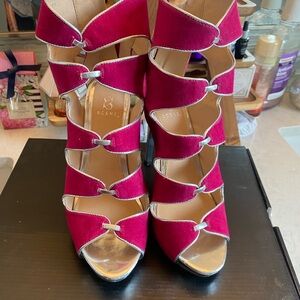 Scene Weaver Women's Pink Strappy Heels